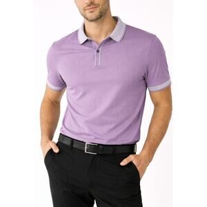 APT. 9 Premier Flex Polo Shirt Mens L Purple Stretch Cotton NWT
